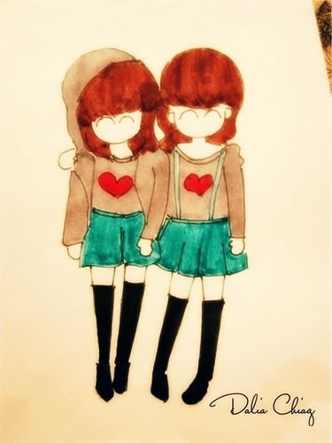 愿生活如花般灿烂_手绘可爱小女生的QQ空间