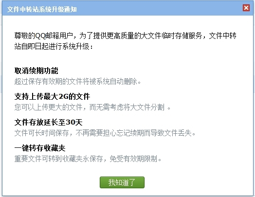 QQ邮箱随身盘即将关闭 腾讯网盘大整合指日可