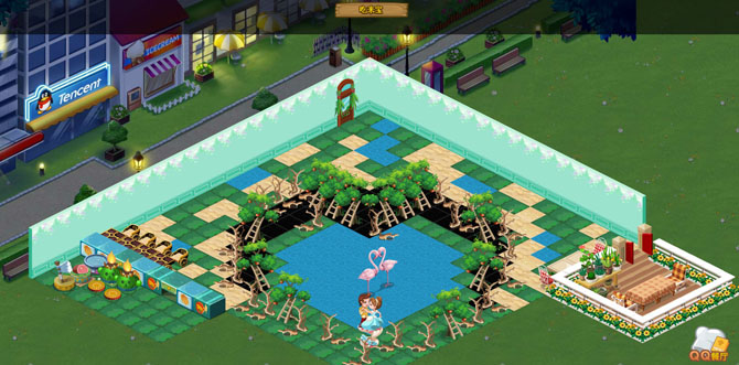 qq餐厅唯美格调装修+大房子