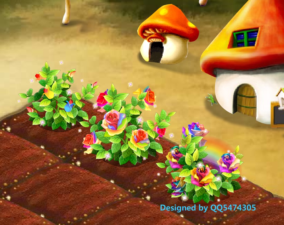 QQ农场七夕作物 七彩皇后 红豆 连理枝 乞巧相