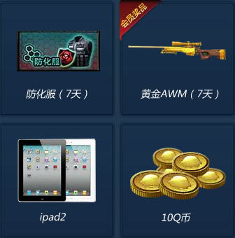 微博许愿抽奖活动 给力CF黄金枪和各种实物奖