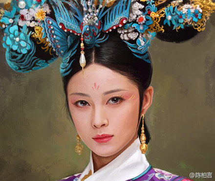 好看的后宫甄嬛传的qq空间素材_陈柏言的甄画