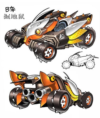 qq飞车约会对战版新车_怒焰和掘地鼠_qq下载