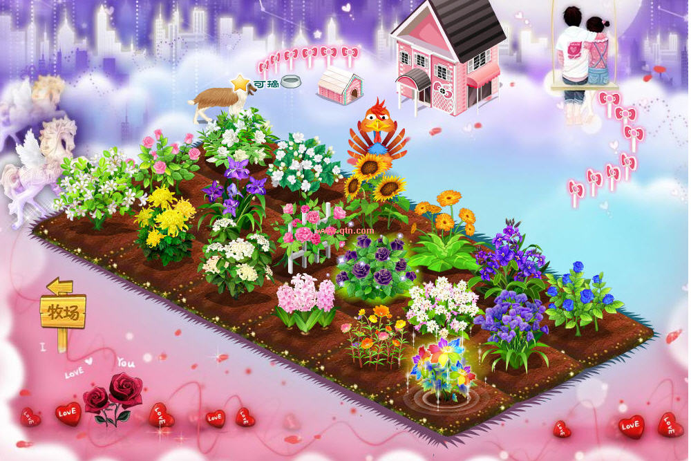 QQ农场18块地种18种花(非常漂亮)_QQ下载网