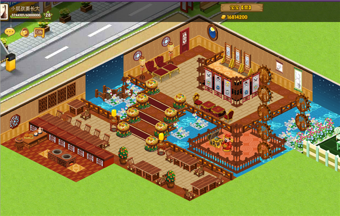 QQ餐厅28级最佳摆法 豪华装修 古典复古风格