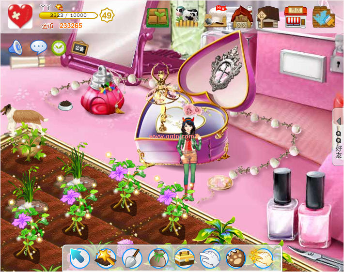 QQ农场三八节装饰 动人音乐盒_QQ下载网