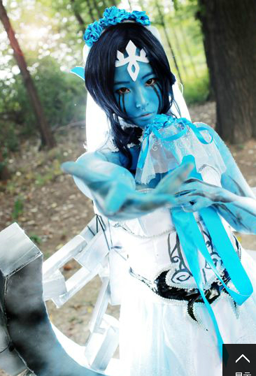 OL莫甘娜COS欣赏 美女COS莫甘娜鬼魂新娘_