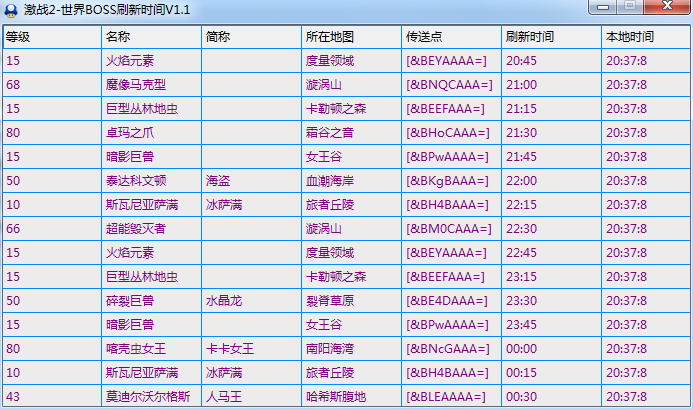 激战2世界boss刷新时间倒计时|激战2BOSS计