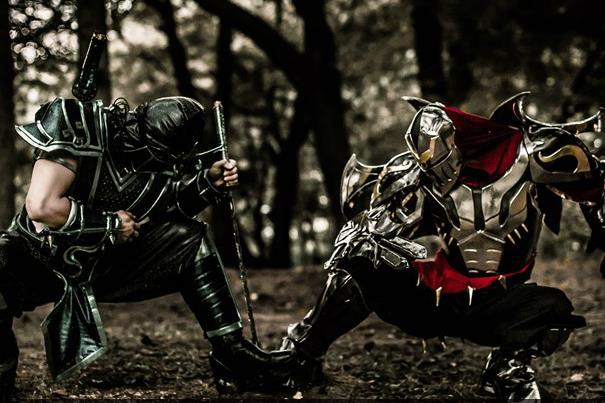 LOL刺客型真人cos图片 劫与慎一决高下_QQ下