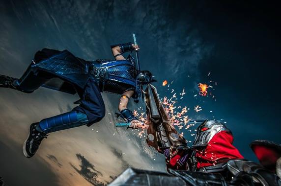 LOL刺客型真人cos图片 劫与慎一决高下_QQ下