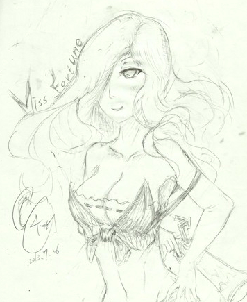 LOL手绘漫画英雄 呆萌的九尾妖狐阿狸图片_Q