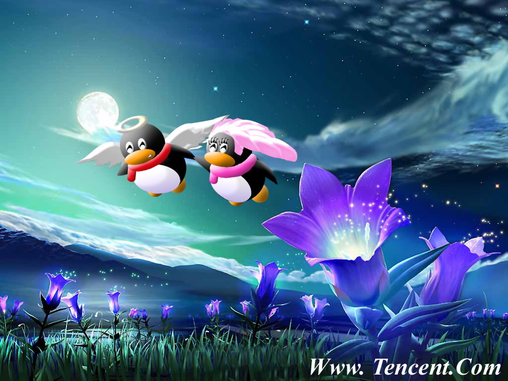 Q哥Q妹比翼双飞_QQ桌面_QQ下载网