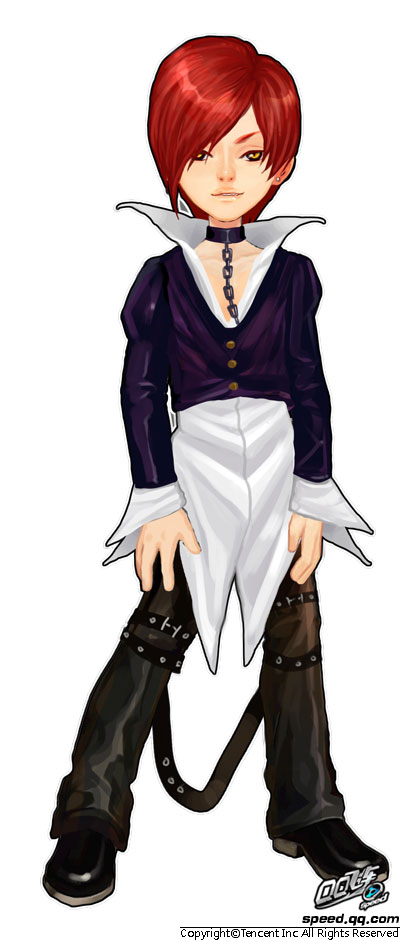 拳皇中经典人物八神也玩《QQ飞车》_QQ下载