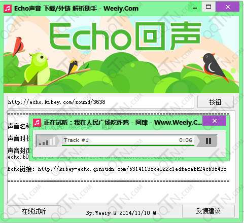 Echo回声网App音乐外链下载解析助手1.2 最新