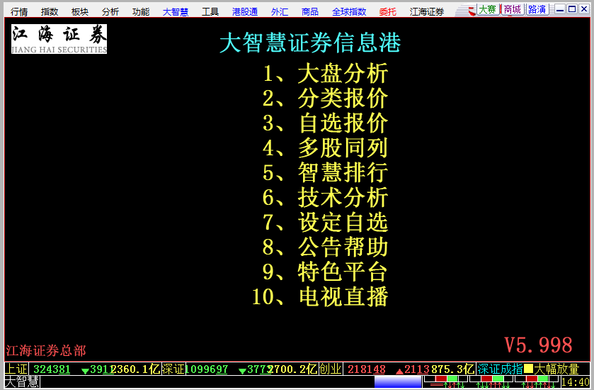 江海证券大智慧V5.998.2203经典版